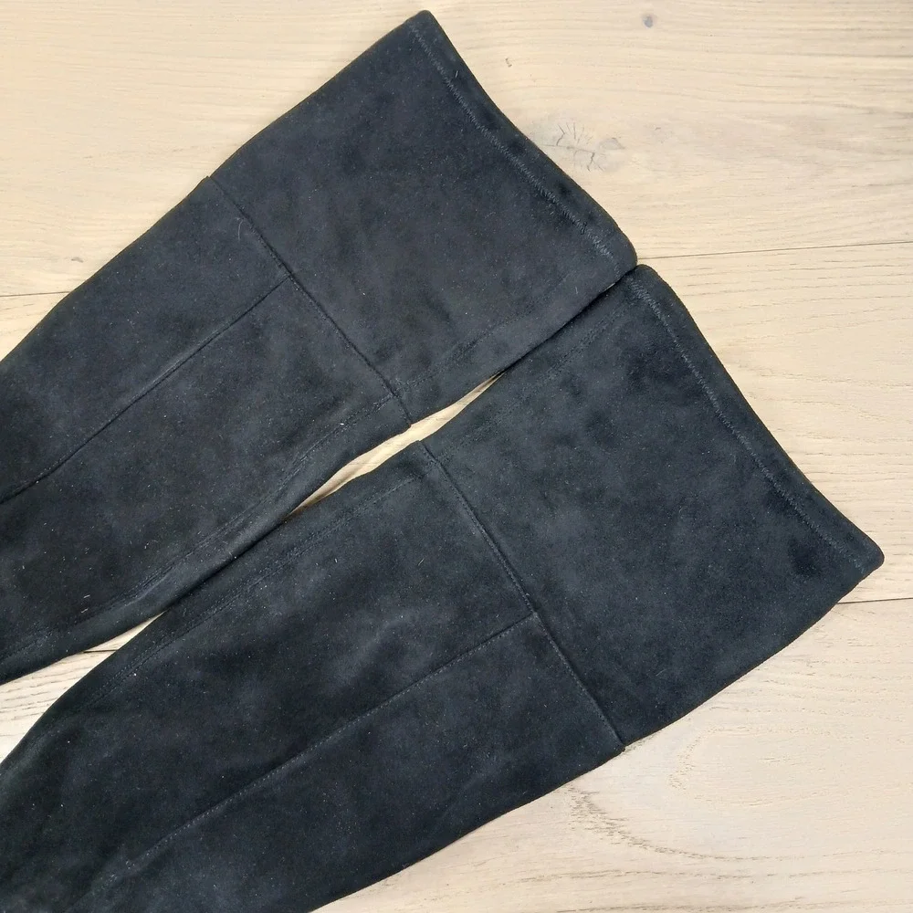 Sam Edelman Over The Knee Boots Women 8.5 Black Leather Block Heel Streetwear